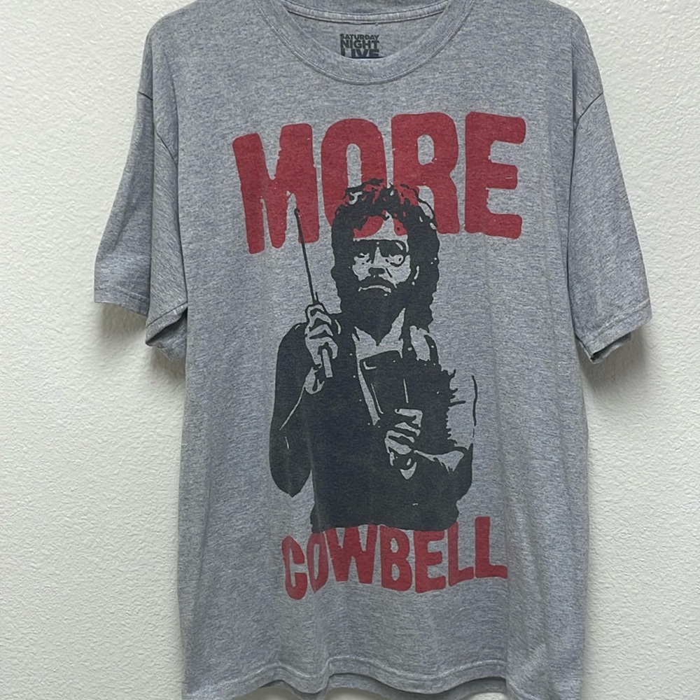 Saturday Night Live Need More Cowbell Men’s Large Gray T-Shirt 2011 Will Ferrell